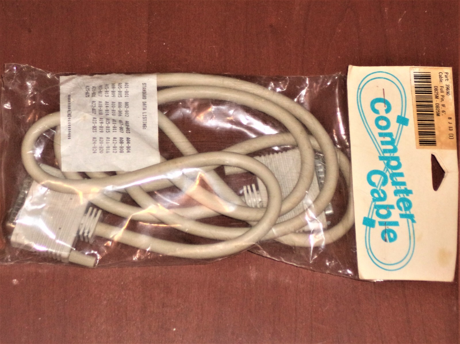 6Ft Serial or Parallel DB25/DB25 Straight-thru Male to Male Extension Cable