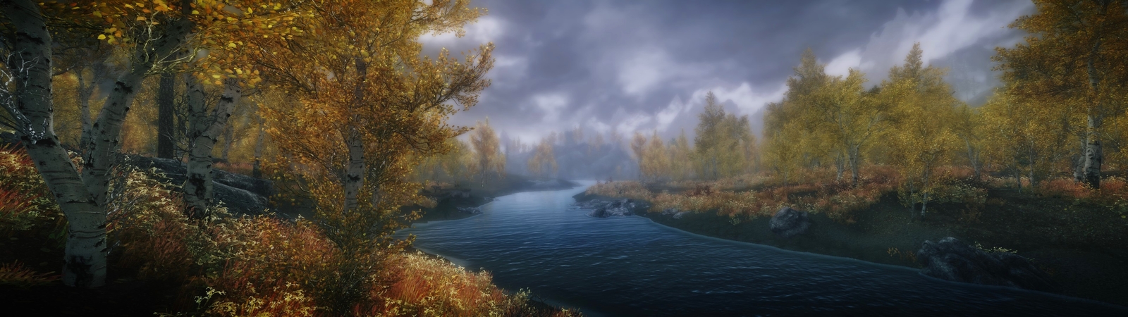 Landscape the elder scrolls v skyrim nature multiple Custom Gaming Mat Desk