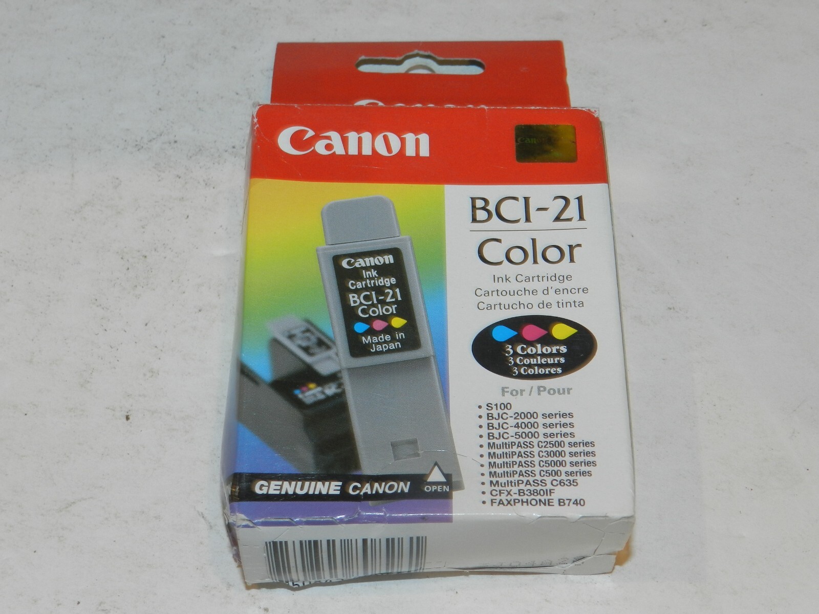 OEM Genuine CANON BCI-21 Color Ink Cartridge 3 Colors Pack NEW NIB Sealed