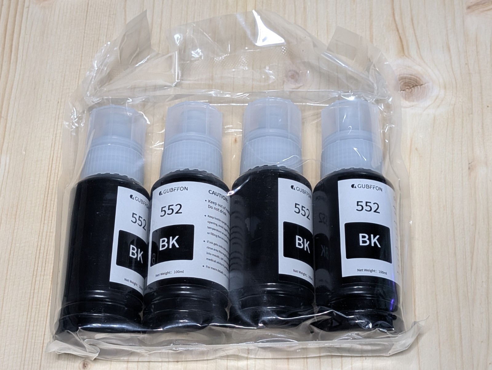 GUBFFON Compatible for 552 Black Ink 400ml Refill Ink Bottle for EcoTank