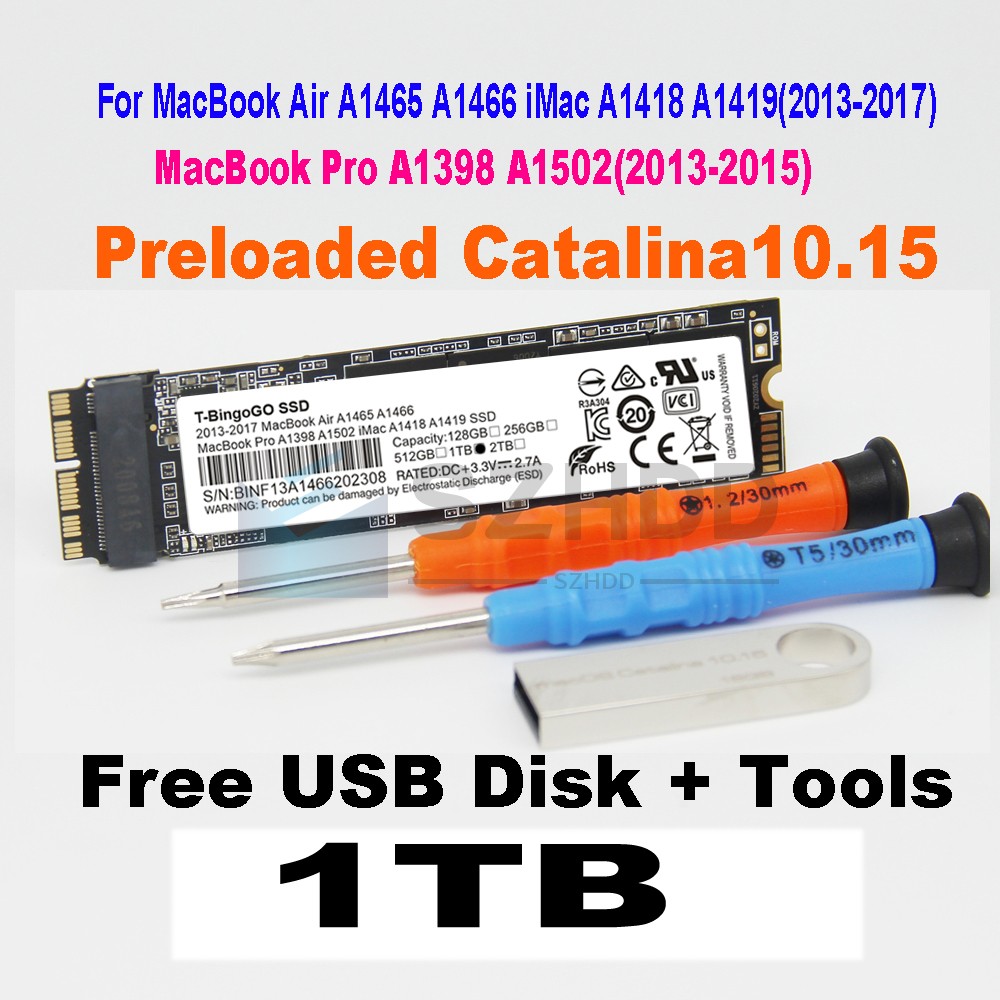 NEW 128G 256GB 512GB 1TB SSD For MacBook Air A1465 A1466 MacBook Pro A1502 A1398
