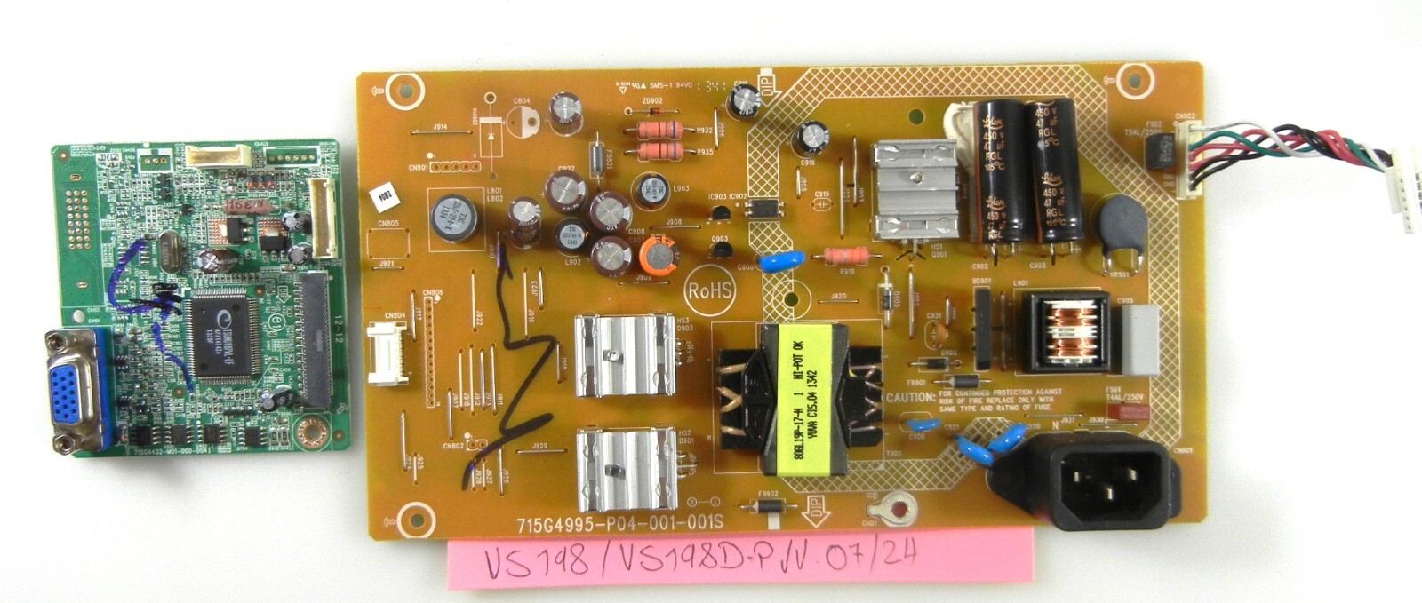 ASUS VS198 VS198D-P  19" LCD Monitor Main + Power Boards Combo