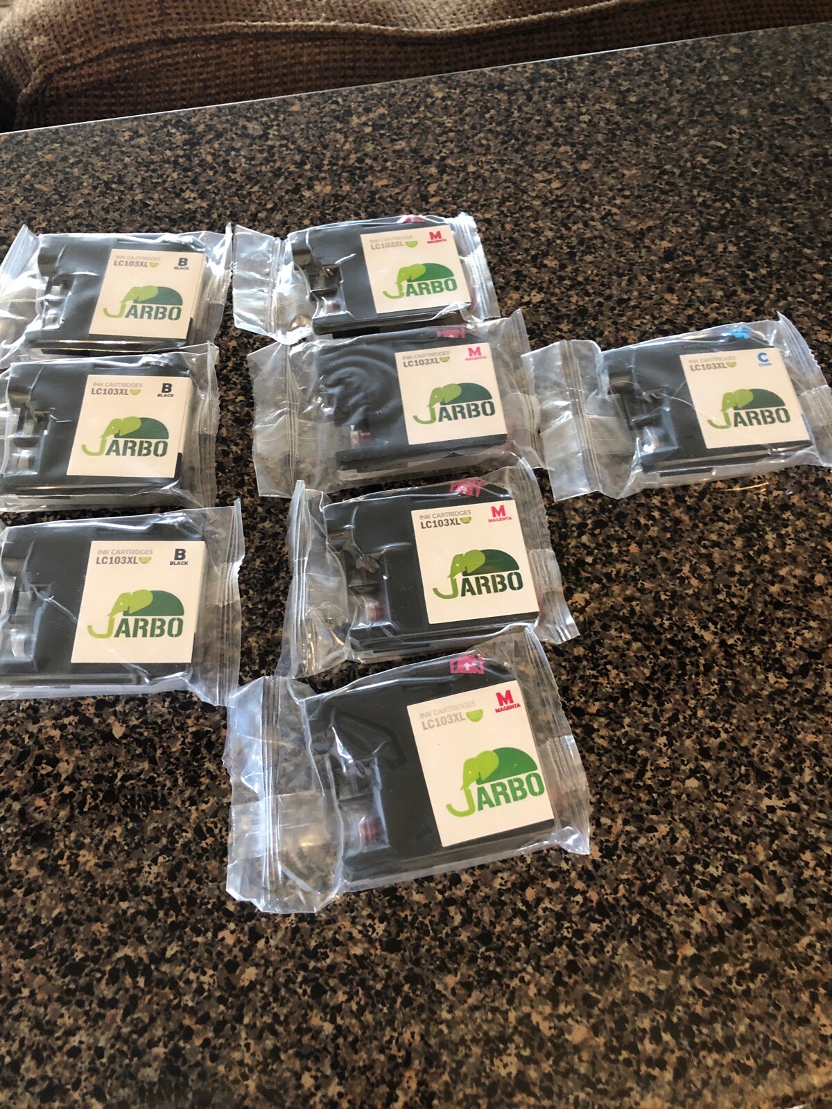 JARBO Compatible Ink Cartridge Replacement for Brother LC103XL (8)3-B,4M,1C