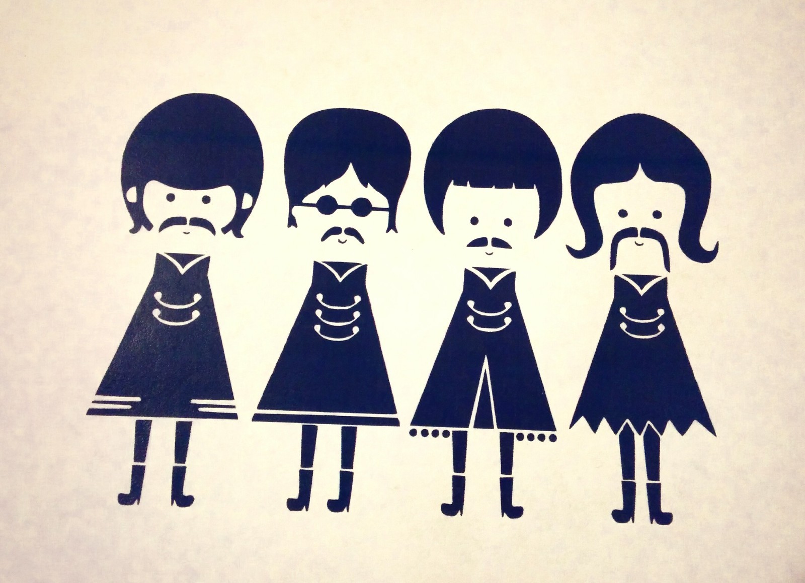 The Beatles Sgt. Pepper John Paul George Ringo Vinyl Car Laptop Decal Sticker