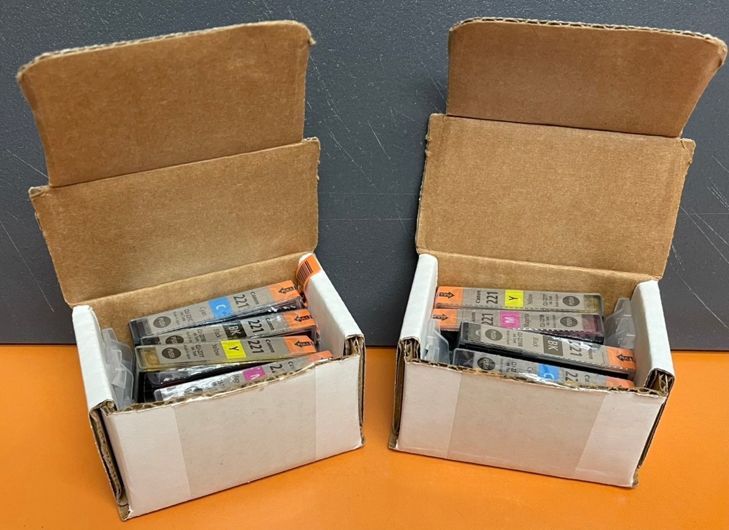 Genuine Canon Ink Cartridges  2-CLI-221 4-Color mult-packs