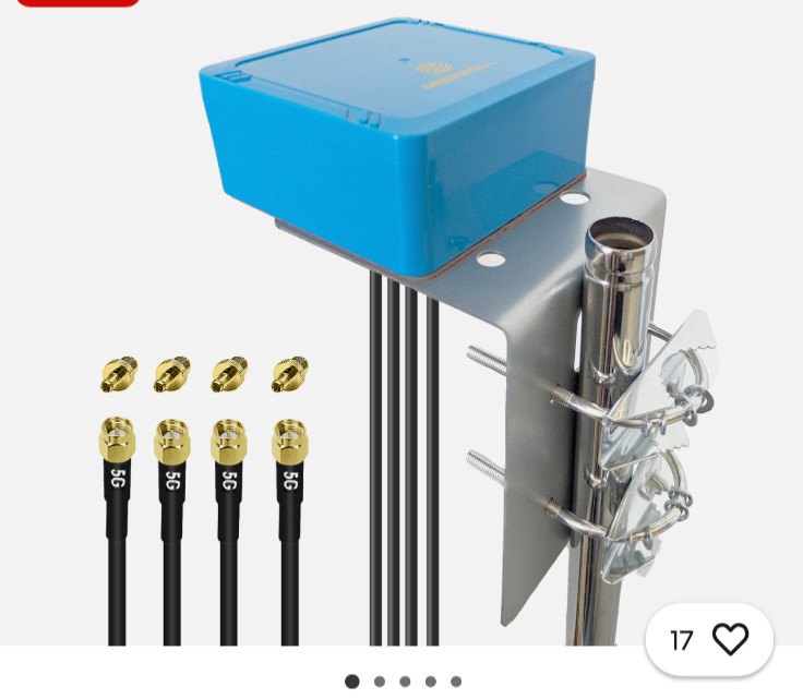 Maswell 4X4 MIMO 5G Antenna, Omni BroadBand 700-6000MHz, 4G, LTE, 5GA, 5G NR,