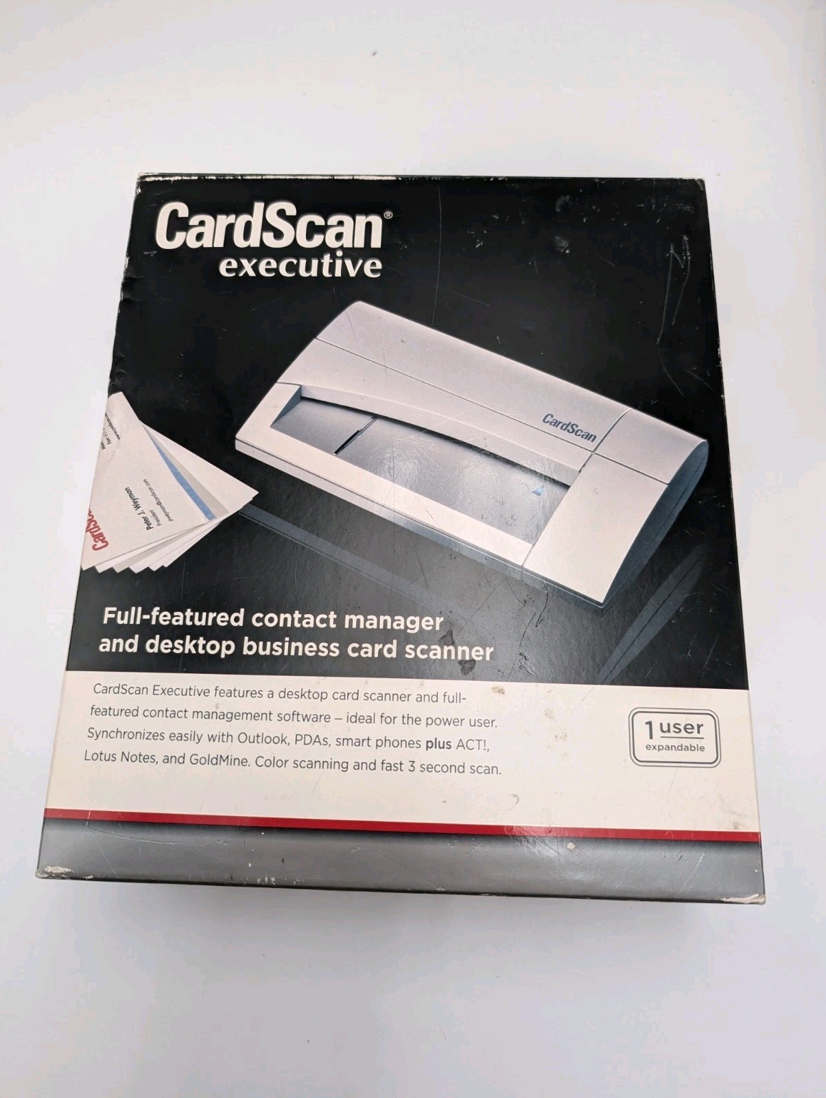 CardScan Executive 800c Business Card Scanner With Software CD/Disc