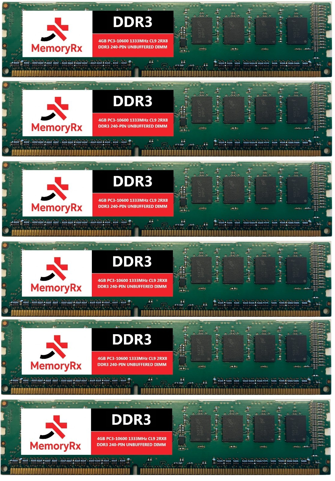 24GB  (4GB X6) DDR3 1333MHz Memory RAM for Dell Optiplex 380, 390, 780, 790, 990
