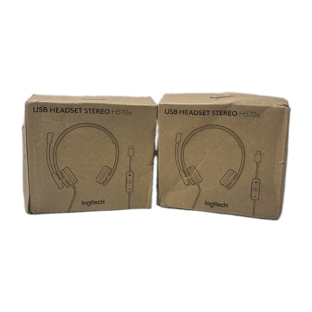 2 Pack Logitech Headset H570e with Microphone