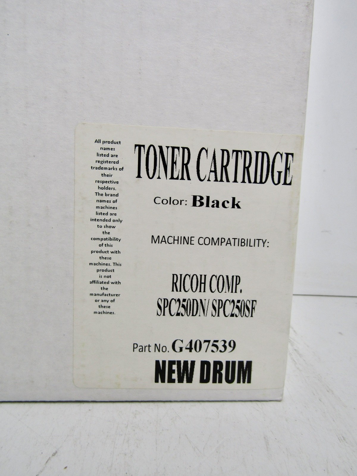 Compatible Ricoh Toner for SP C250DN SP C250SF - BLACK 407539