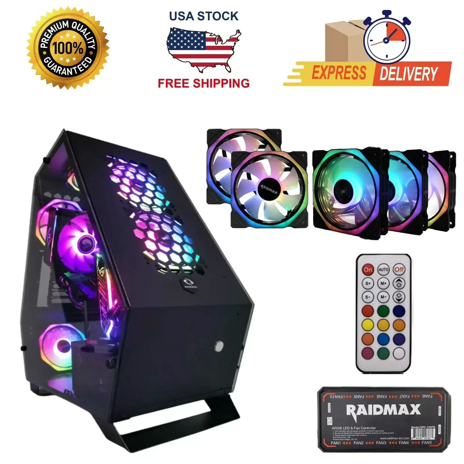 GAMING Computer Case ATX PC Case Gaming PC EVERST NEW