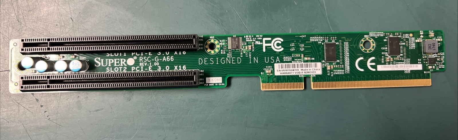 Supermicro RSC-G-A66 1U LHS ActiveGPU Riser Card