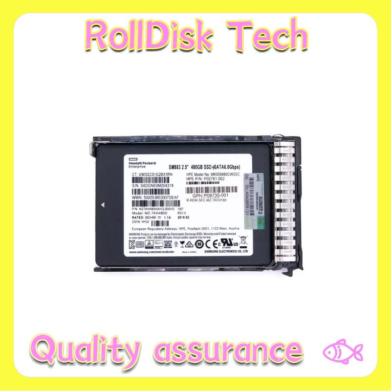 NEW HPE/Samsung 2.5" 480GB SATA 6G G10 Server SSD Replace 869378-B21 869577-001