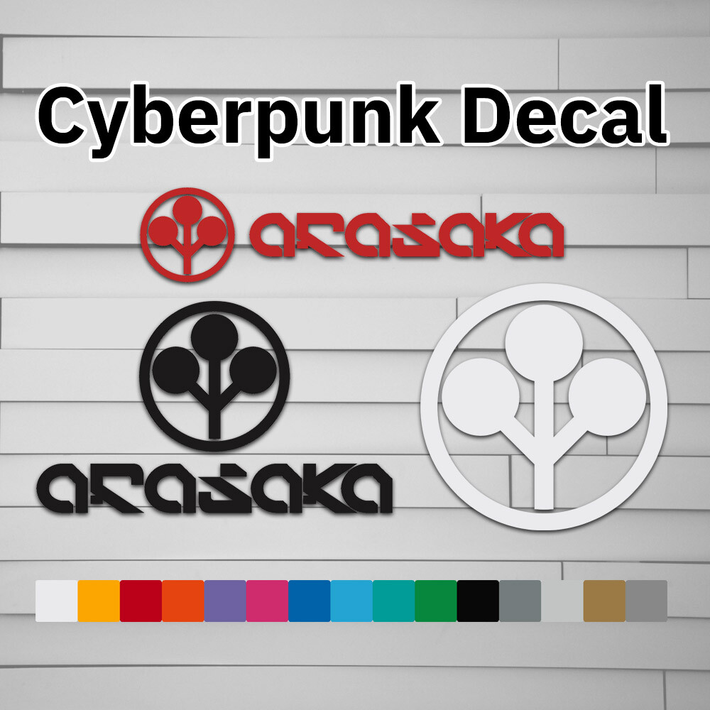 Cyberpunk Arasaka Vinyl Decal (Sticker, Car laptop window tumbler water bottle