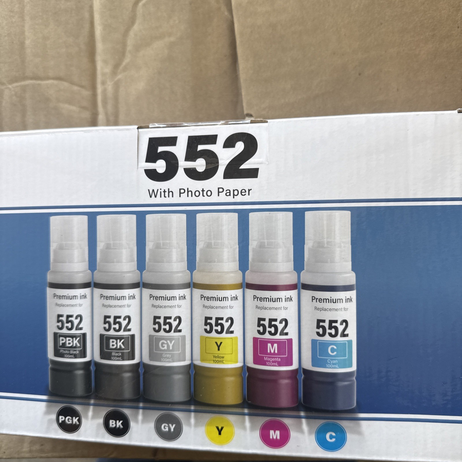 552 6 Pack Printer Ink Refill For Epson Ecotank