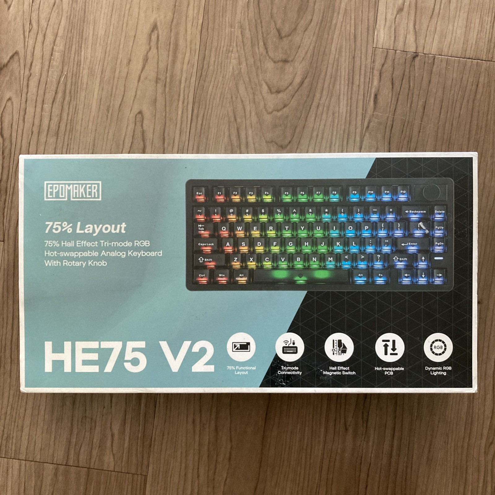 EPOMAKER HE75 V2 Hall Effect Gaming Keyboard, 8K Polling & 0.1ms, 8000mAh & 2.4G