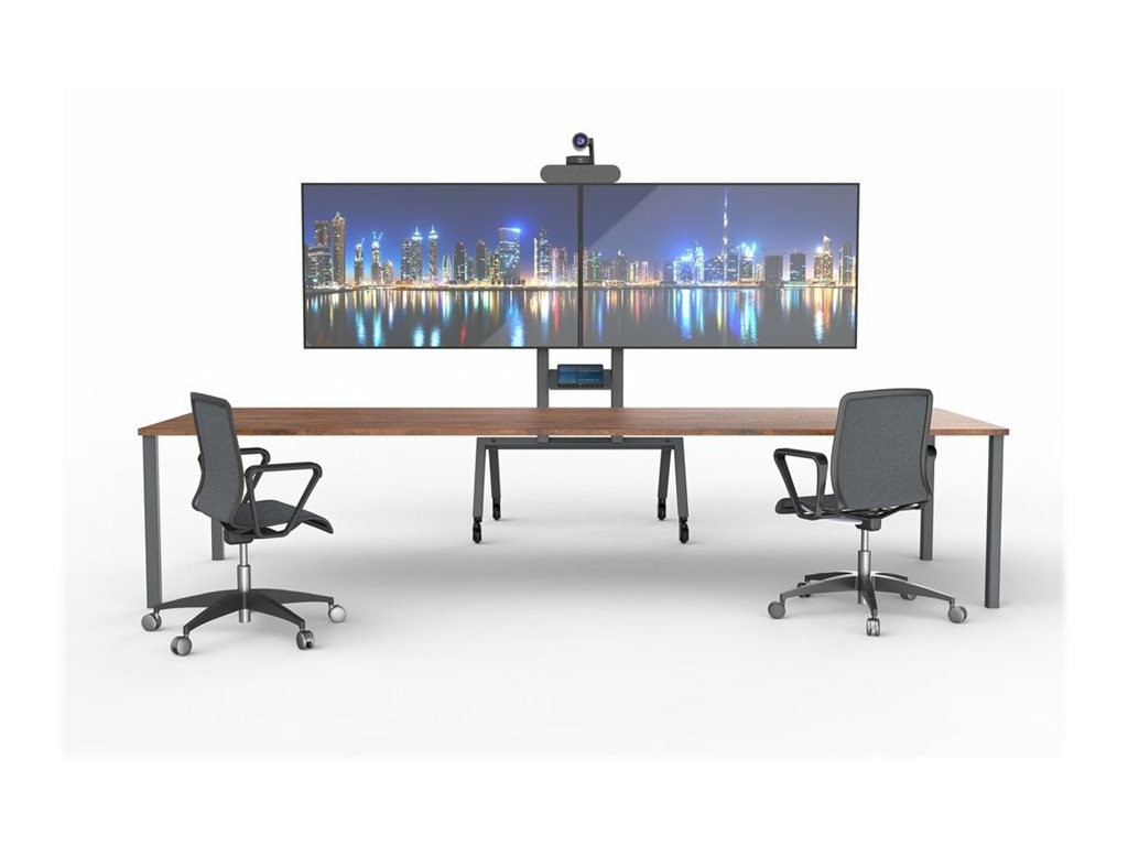 Heckler Design H701BG Cart Mount for Dual Displays - Black Gray