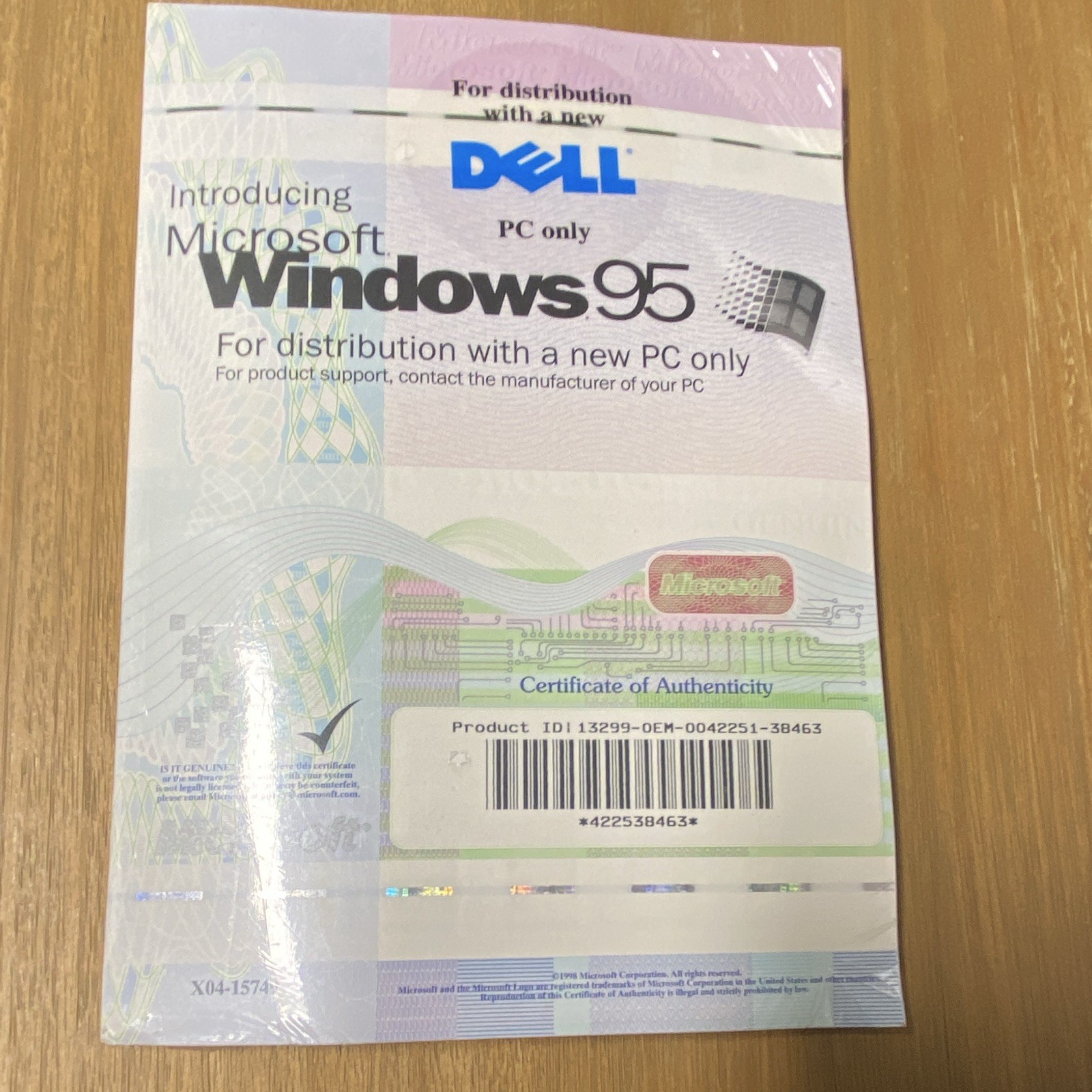 Microsoft Windows 95 OEM for Dell PC Only w/ COA, CD-ROM & Floppy Setup Disks
