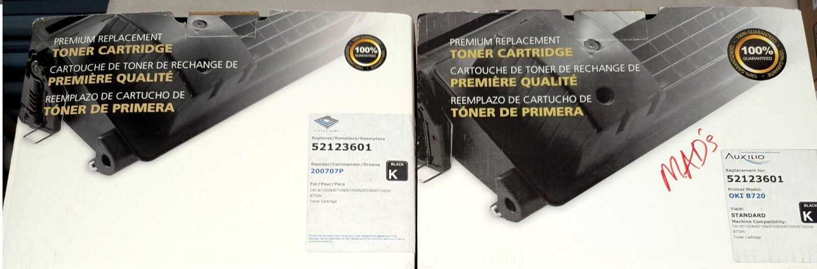 ✨ Lot of 2 52123601 Oki B710/B720/B730 SERIES For Okidata Compatible Toner