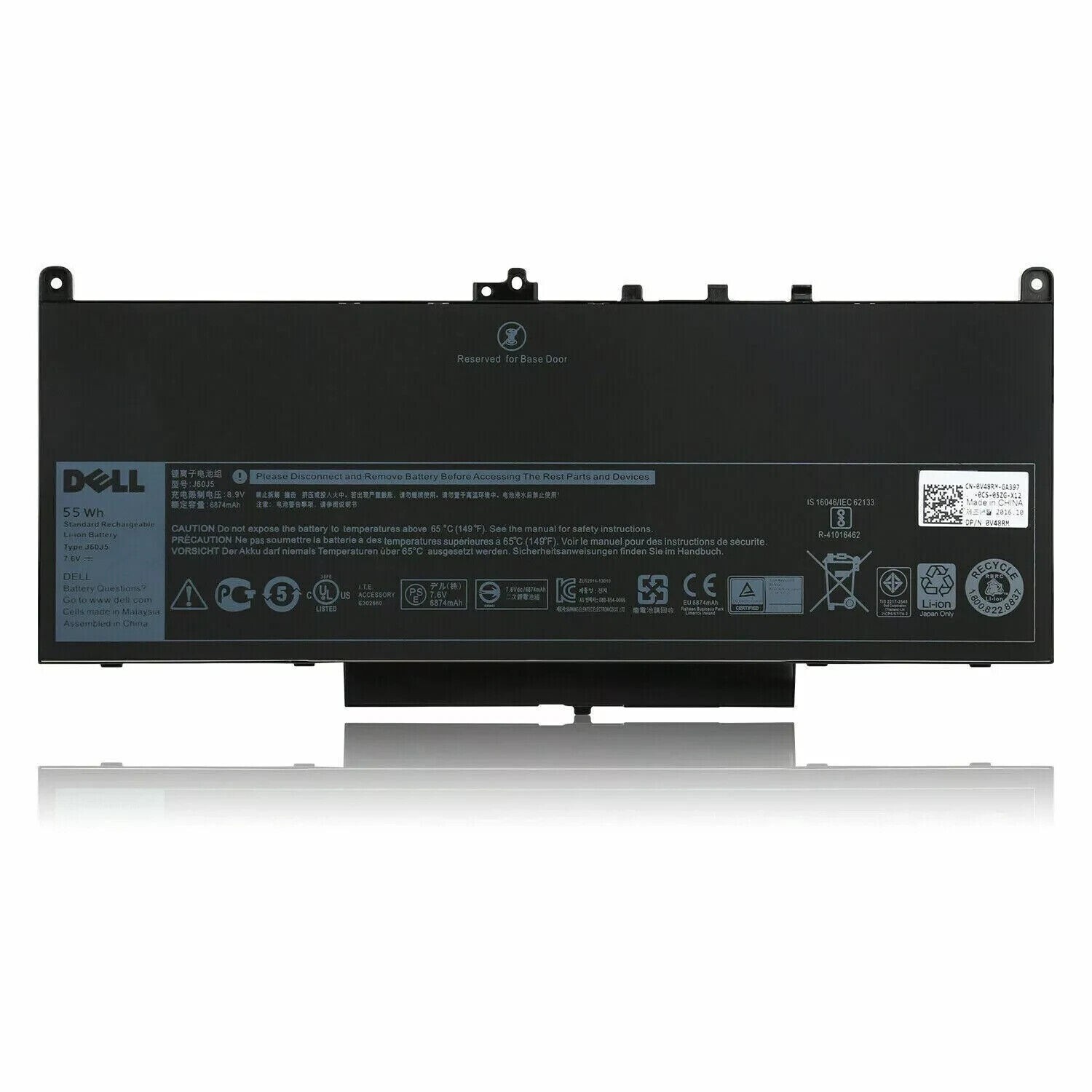 Genuine OEM J60J5 Battery for Dell Latitude E7270 E7470 MC34Y 242WD GG4FM R1V85