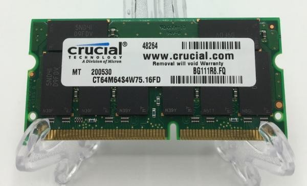 Crucial Technology 512 MB 144-Pin PC133 133 Mhz SODIMM SDRAM (CT64M64S4W75)