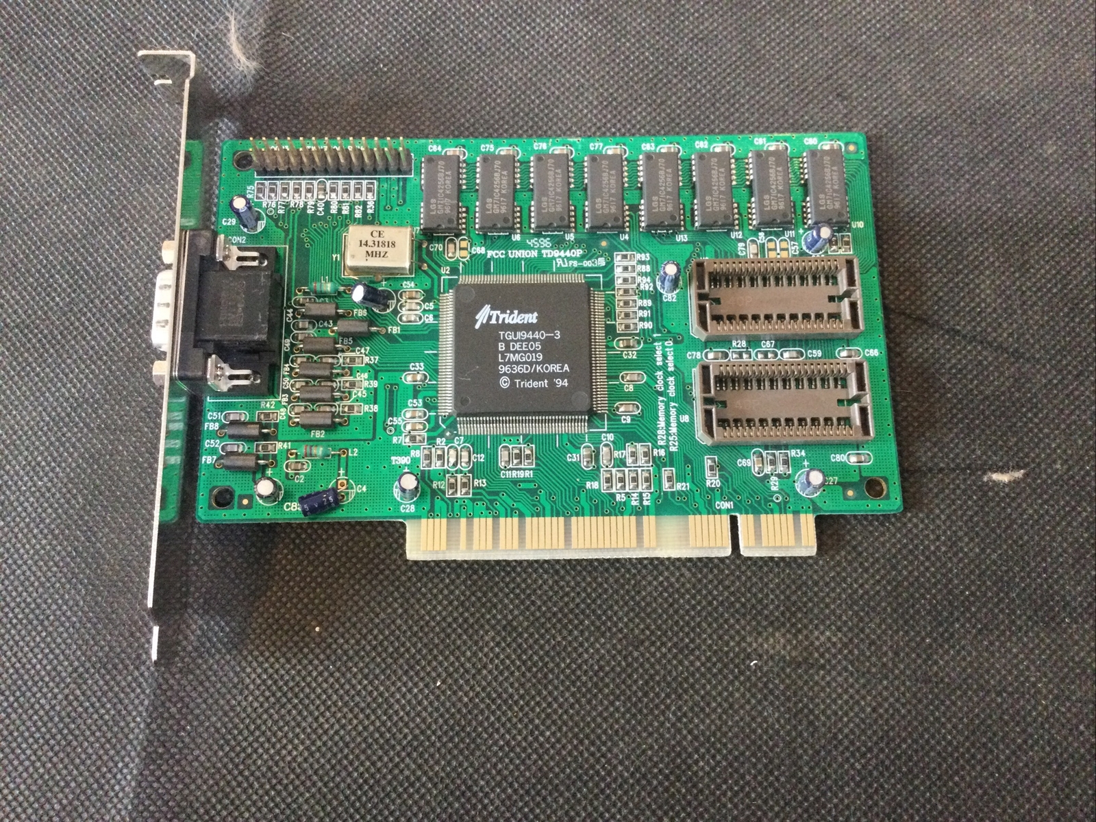 TRIDENT TGUI | 9440 | 1MB | PCI VGA DOS RETRO GAMING VIDEO CARD