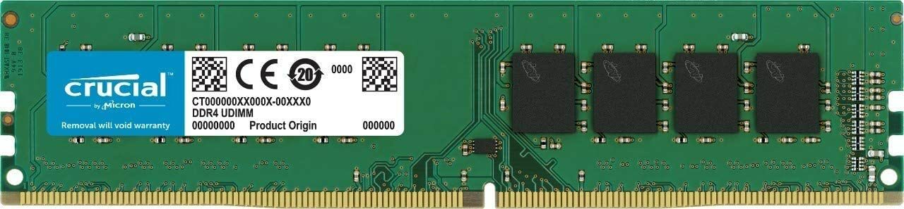 Crucial 16GB RAM DDR4 3200 MHz UDIMM CL22 Desktop Memory CT16G4DFRA32A