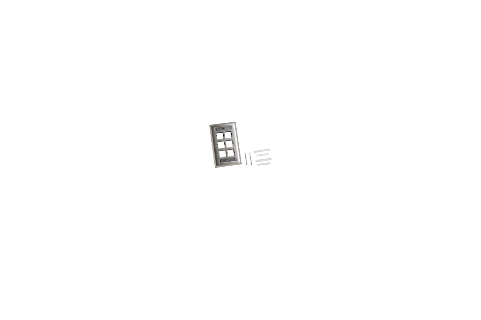 CommScope 760100883 8-Port Dble Gang SSteel Faceplate pack of 4