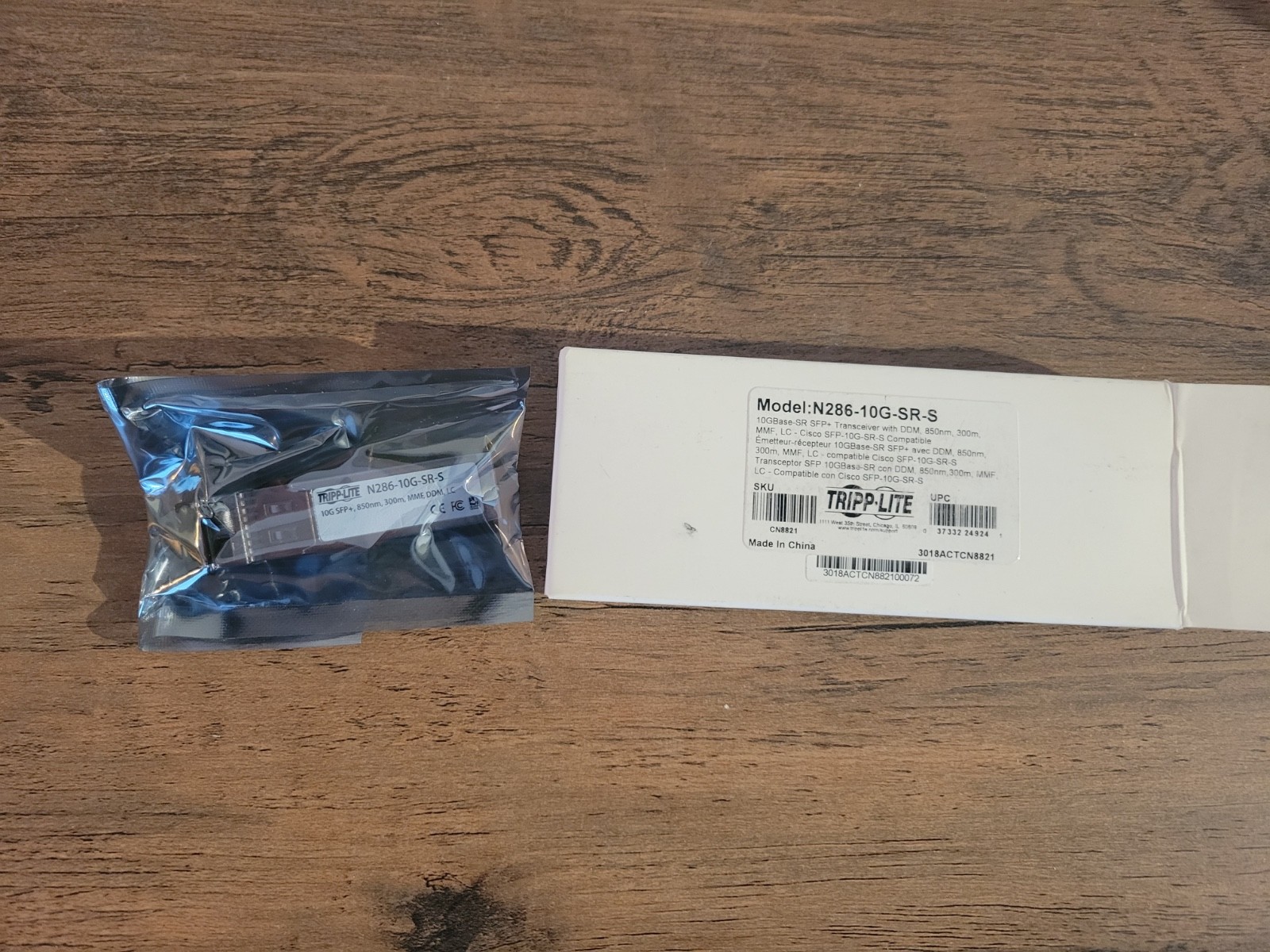 Tripp Lite series Cisco-Compatible SFP-10G-SR-S SFP+ Transceiver 