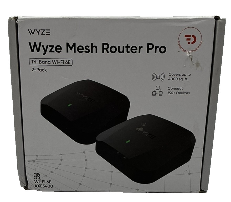 Wyze AXE5400 Tri-Band Wi-Fi 6E Mesh Router Pro, Covers up to 4000 Sq Ft (2 PACK)