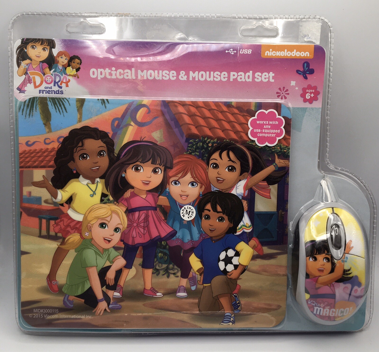 New Dora And Friends Optical Mouse & Mouse Pad Set Nickelodeon