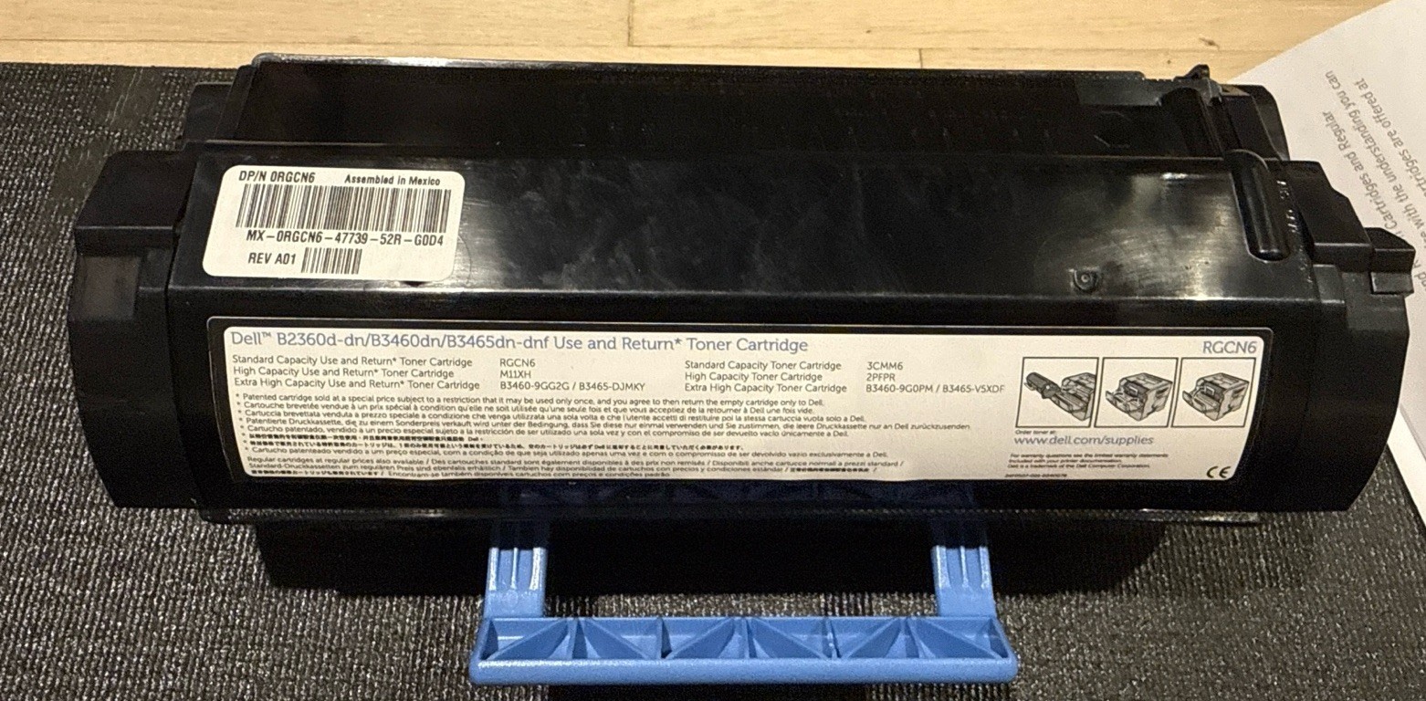DELL MARKETING L.P. RGCN6 Blk Toner Cart 2.5K B2360 B3460 B3465