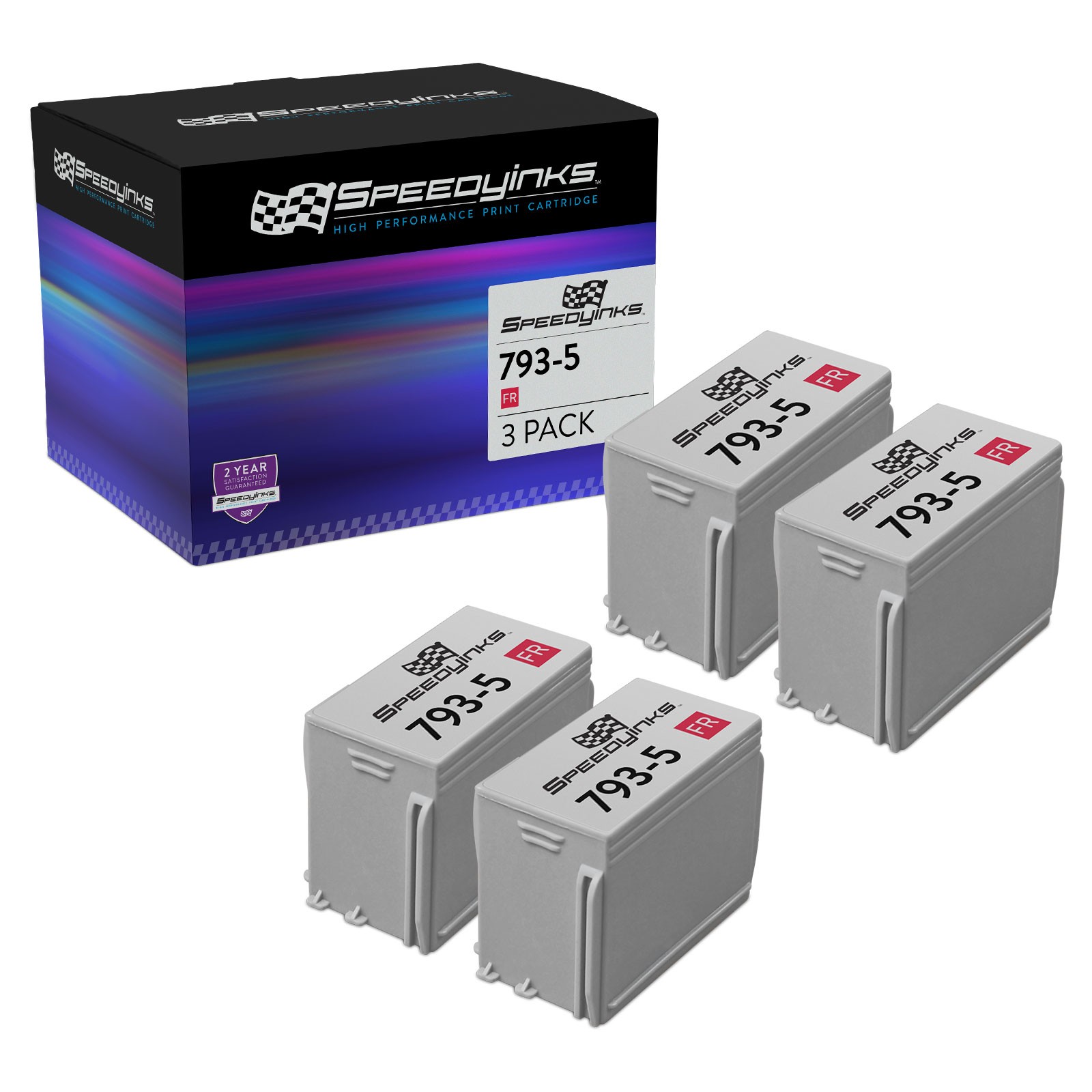 4PK Compatible pack of 2 793-5 ink for Pitney Bowes Fluorescent Red 793-5