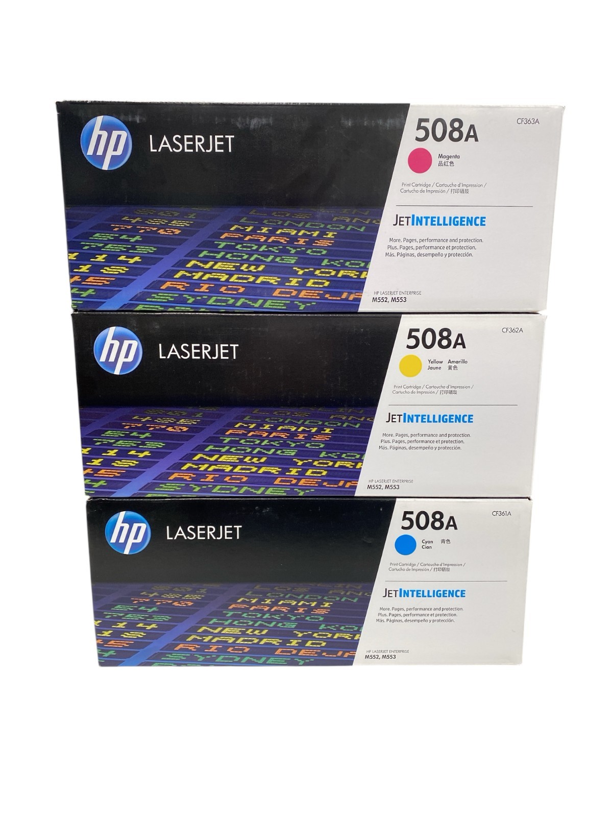 HP 508A 3-pack Cyan/Magenta/Yellow Original LaserJet Toner Cartridges SEALED