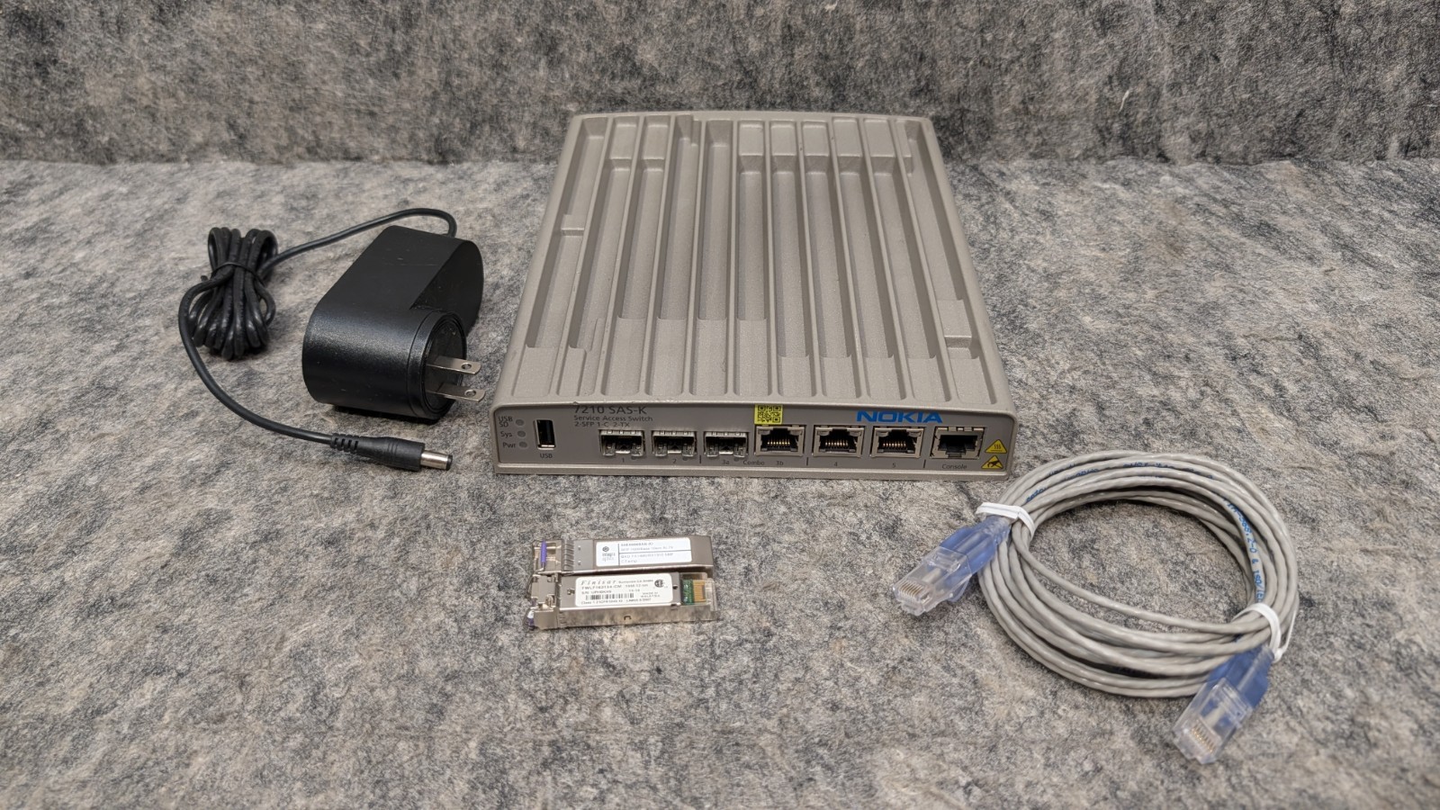 Nokia 7210 SAS-K 6 Port Ethernet Network Switch w/ Power Supply - Powers On