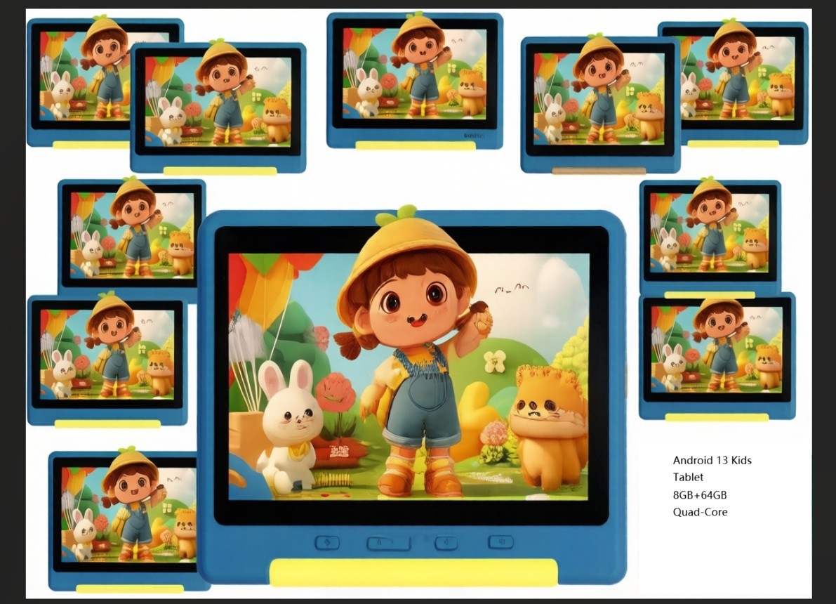10pcs 7 inch Kids Tablet Android 13, 8GB RAM 64GB ROM Education Parental Control