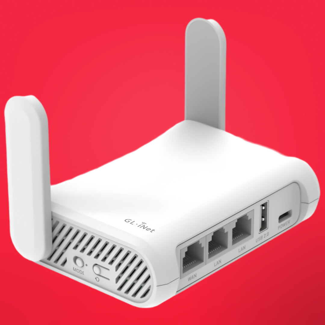 GL-SFT1200 Opal Secure Travel WiFi Router, AC1200, Dual Band, Gigabit Ethernet
