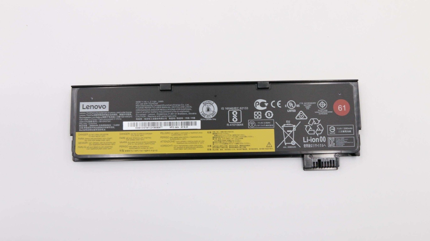 Genuine 01AV424 Lenovo Battery 61 External 3 Cell 24Wh LiIon T570 P51s T470 A475 T