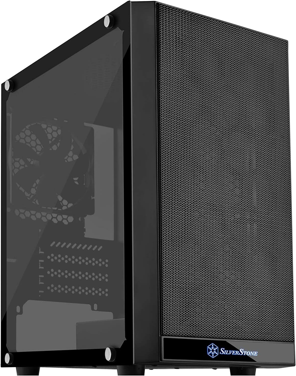 SilverStone Technology Micro-ATX Glass Computer Case PS15B-G