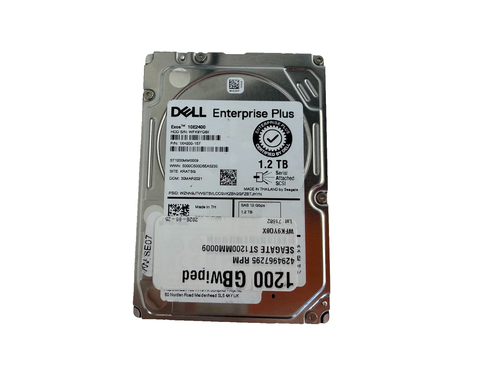 Dell Enterprise Plus 1.2TB 10K SAS 12Gb/s 2.5" HDD ST1200MM0009