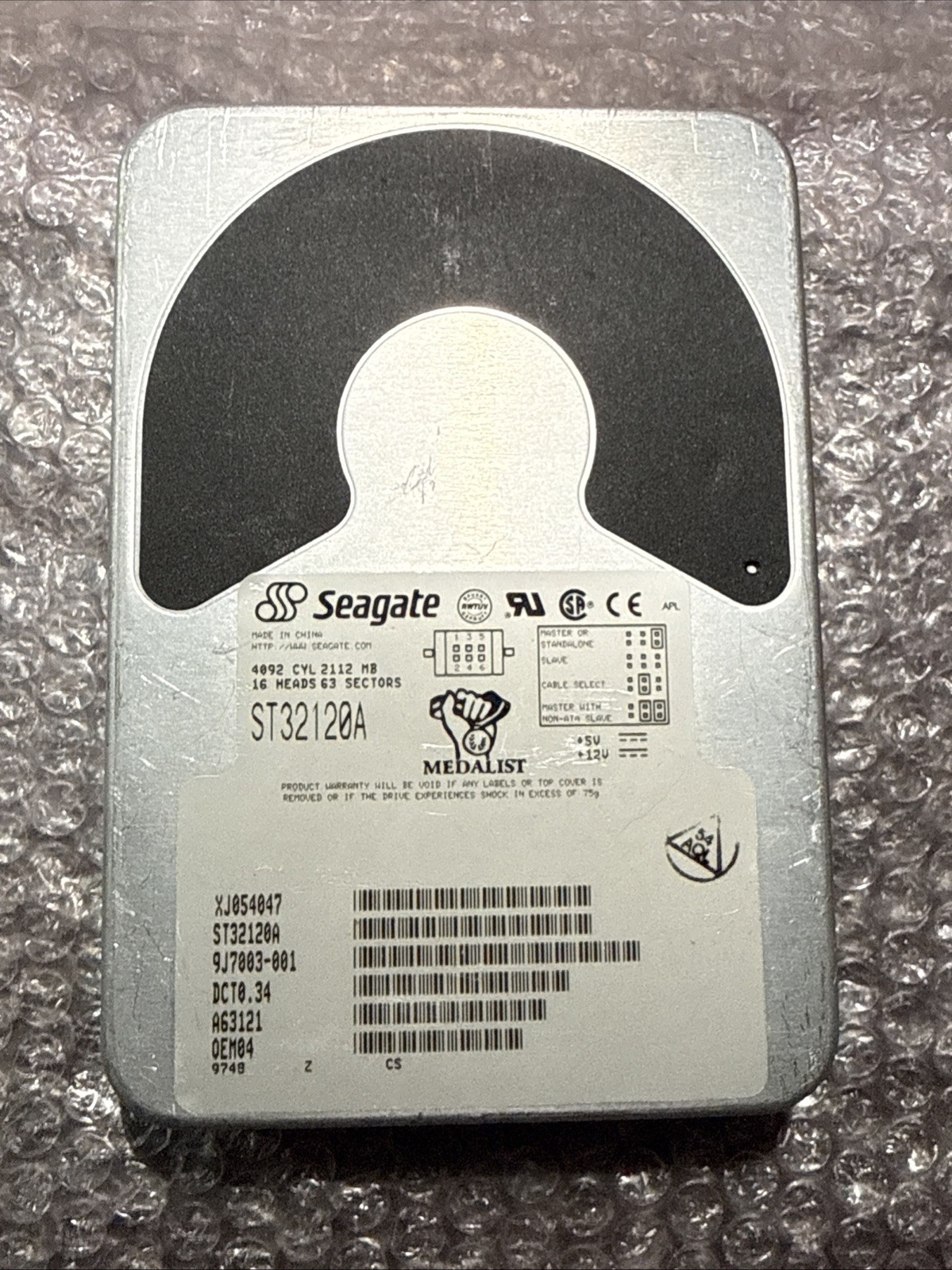 Seagate Medalist 2112MB INTERNAL IDE HARD DRIVE HDD - ST32120A