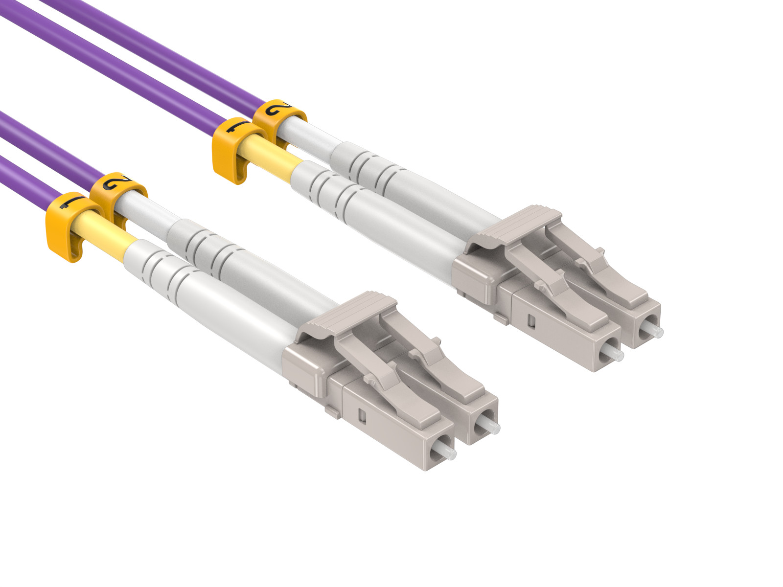 25m OM4 LC to LC UPC Duplex Corning Fiber Optic Cable Multimode 50/125 OFNR R...