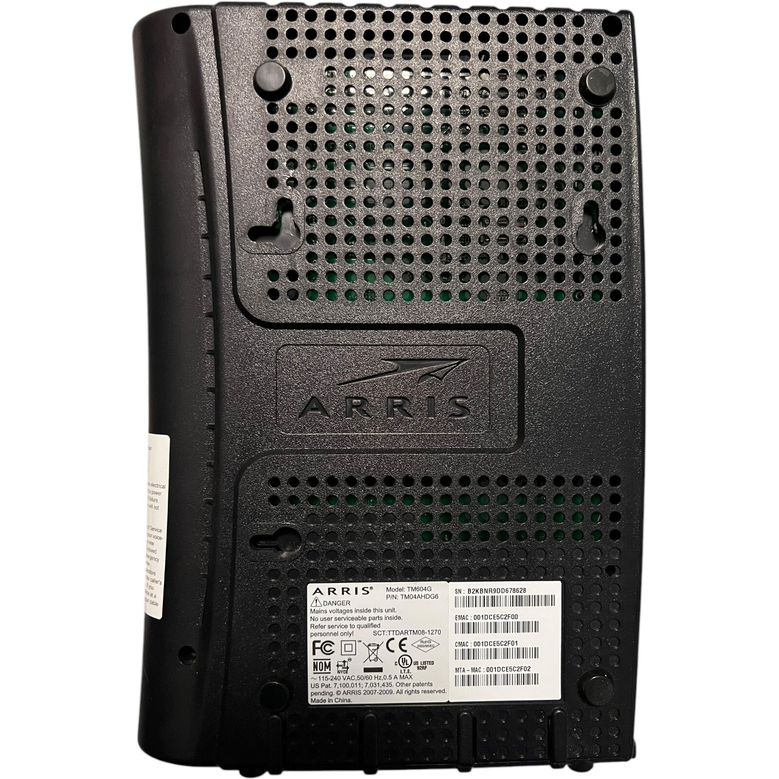 ARRIS TM604G TM604G/CT Touchstone Telephony Cable Modem Voice VoIP - No Adapter