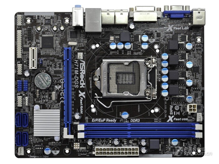 For ASROCK H71M-DGS motherboard H71 LGA1155 2*DDR3 16G DVI+VGA M-ATX Tested OK