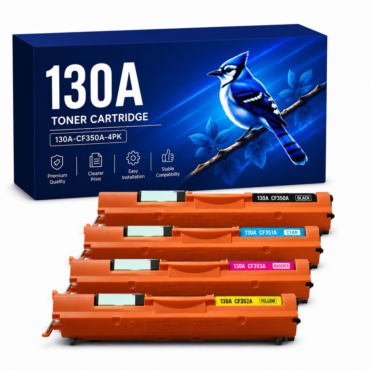130A-CF350A-4PK  Toner for HP Laserjet Pro MFP M176N (BK/C/M/Y)