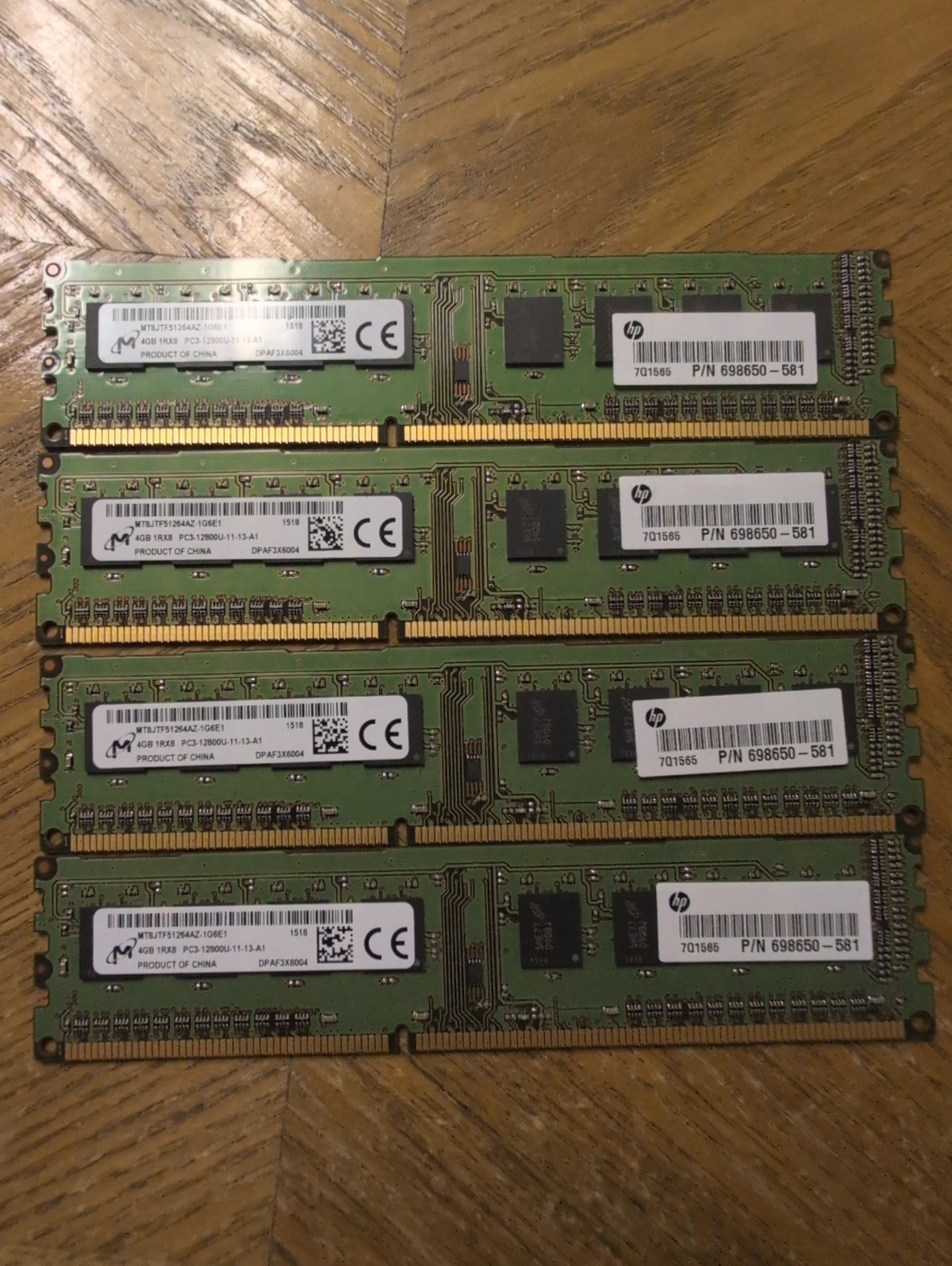 Micron 16GB (4 x 4GB) PC3-12800 DDR3 1600MHz Desktop Memory RAM