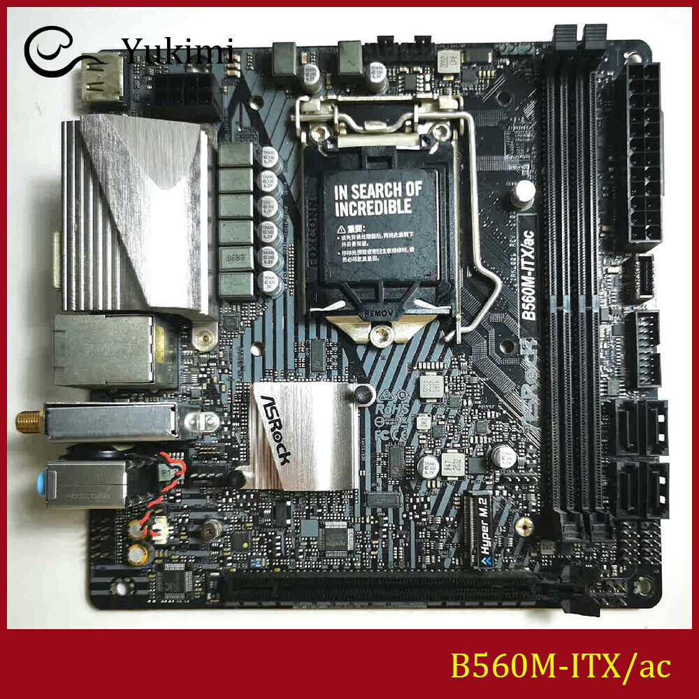 FOR ASROCK B560M-ITX/ac LGA 1200 64GB HDMI Mini-ITX Motherboard Test OK