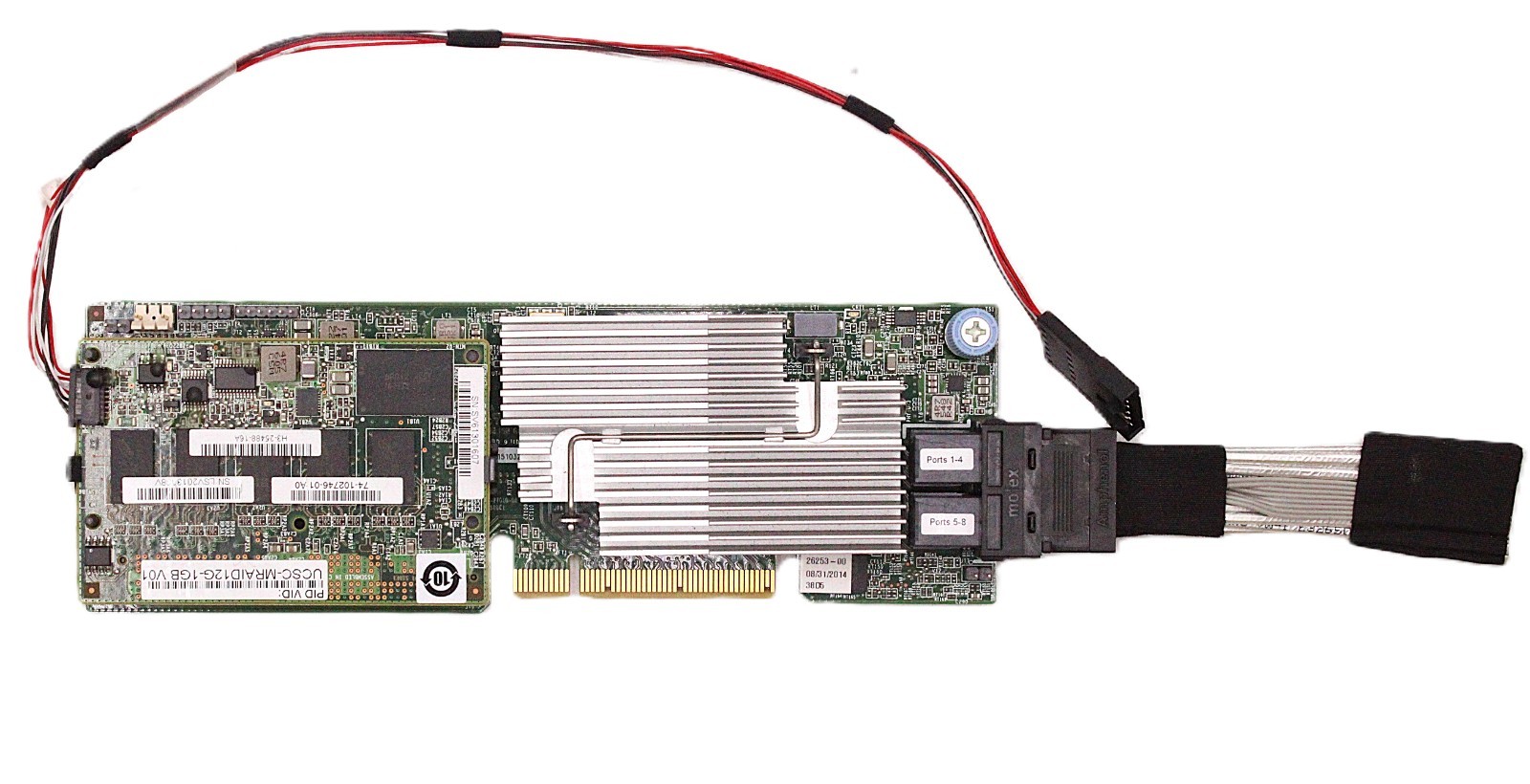 Cisco UCSC-SAS12GHBA 12Gb/s Modular SAS 24-Channel PCIe HBA RAID Controller Card