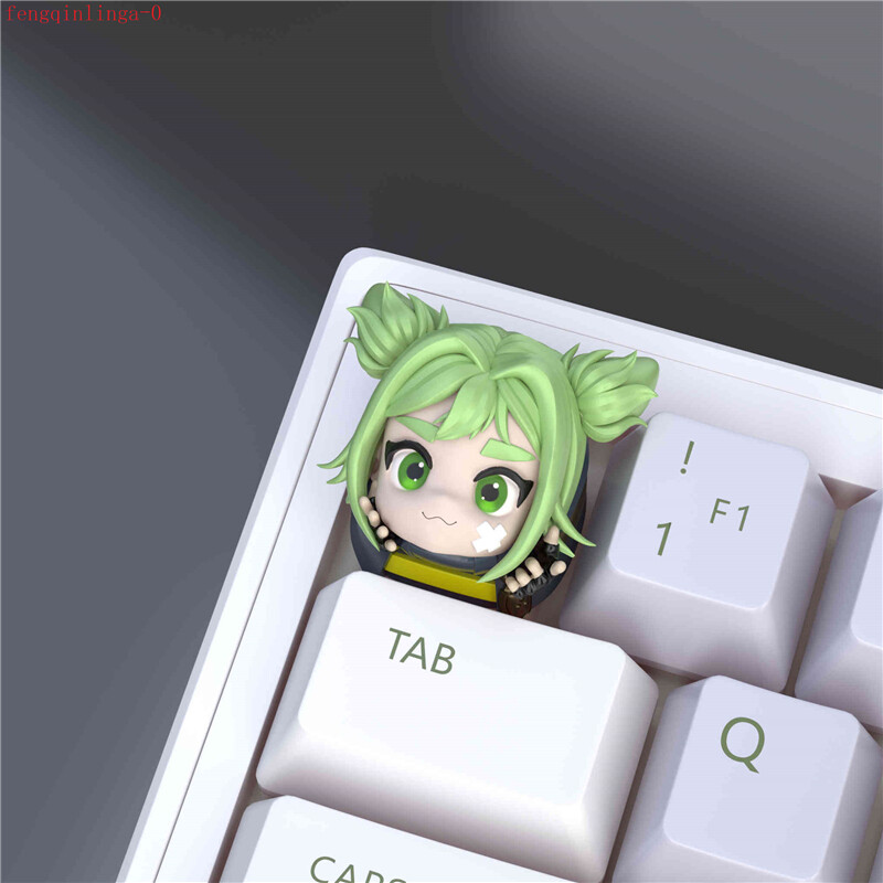 League of Legends Zeri Jinx Ahri Cartoon Theme Keycaps For Mechanical Keyboard