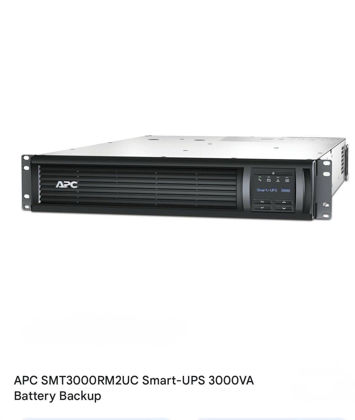 APC SMT3000RM2UC Smart-UPS 2880VA 2700W 2U Rackmount 8-Out LCD
